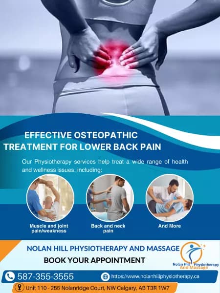 Neck Pain & Low Back Pain Treatment in NW Calgary at Nolan Hill Physiotherapy & Massage NW Calgary